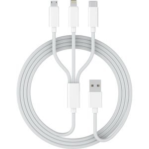 Multi datakabel Micro USB, USB C, iPhone poort