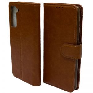 Samsung Galaxy A14 Leer Boek Case - Bruin