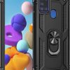 Huawei P Smart 2020 backcover hoesje Ring Kickstand – verschillende kleuren - Zwart