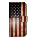 Samsung  Galaxy J5 Amerikaanse vlag print boekcase hoesje