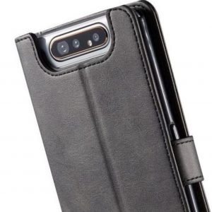 Samsung Galaxy A80 zwart boek hoesje met extra vakjes voor pasjes en brief geld