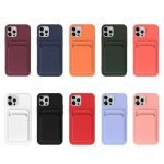 Apple iPhone 12 Mini Blauw achterkant TPU hoesje met Pasjes
