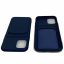 Apple iPhone 11 Pro Max Blauw Luxe achterkant TPU hoesje met Pasjes - Donker Blauw