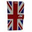 Apple iPhone 6 plus /6S Plus Roze Bloem Print Portemonnee hoesje - Engelse vlag