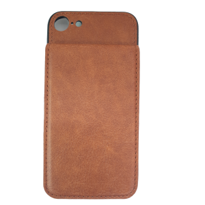 Apple iPhone 6 Plus / 6S Plus bruin achterkant met Pasje