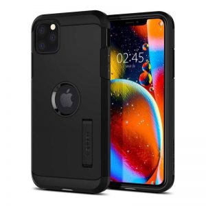 Apple iPhone 12 Mini Zwart Spigen Hard Back cover hoesje