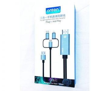 HDMI multi kabel iPhone, Samsung, Huawei ect - Connector