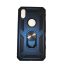 Apple iPhone XR rood backcover Ring Kickstand hoesje - Donker Blauw