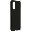 Samsung  Galaxy A03s back cover Silicone zwart Microvezel binnenkant hoesje