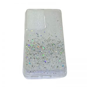 Samsung Galaxy S21/S30 Ultra Grijs Gliters  achterkant hoesje