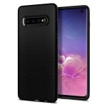 Samsung Galaxy S10 Zwart Spigen Silicone hoesje