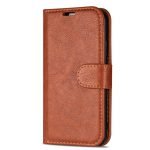Apple iPhone 7 Plus / 8 Plus echt leer bruine boek hoesje met extra vakjes voor pasjes