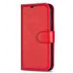 Apple iPhone 7 PLUS / 8 PLUS Rood echt leer boek hoesje met extra vakjes voor pasjes en brief geld