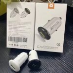 Mini auto oplader usb wit