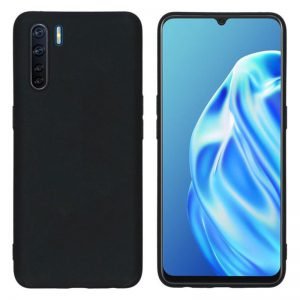 OPPO A91 Zwart achterkant Telefoonhoesje TPU back cover case