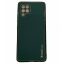 Samsung Galaxy A42 Real Leather Achterkant Telefoonhoesje - Groen