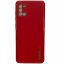 Samsung Galaxy A02S  Real Leather back cover hoesje l Galaxy A02S Camera beschermend hoesje - Rood