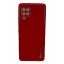 Samsung Galaxy A12 Real Leather Achterkant Telefoon hoesje - Rood