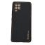 Samsung Galaxy A22 5G Real Leather back cover hoesje - Zwart