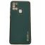 Samsung Galaxy A21S Real Leather Achterkant Telefoon hoesje - Groen