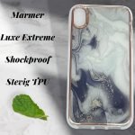 Apple iPhone XS Max Stevige Shockproof achterkant Marmer