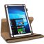 Bookcase Universal voor Alcate / Media Pad / Lenovo / Huawei / Ipad / Tablet 10.0 inch Flip Stand 360° - Goud