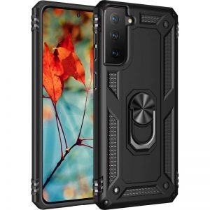 Samsung Galaxy S23 Zwart Met Kickstand Ring Backcover