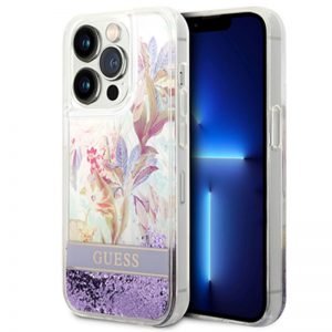 Guess Roze Glitters hoesje Apple iPhone 14 Pro