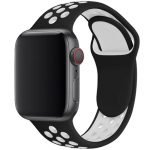 Sportband – Apple Watch Bandje 38/40/41 mm Zwart Wit