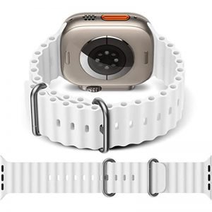 Horloge Bandje Geschikt voor Apple Watch- Ocean Sportband – iWatch 38/40/41 mm Wit Kleur