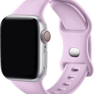 Sportband Silicone Apple Watch Bandje 42/44/45/49 mm Elegant Paars