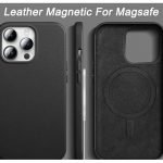 Apple iPhone 14 Pro PU Leer Magsafe Zwart Hoesje