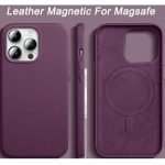 Apple iPhone 14 Pro PU Leer Magsafe Donker Paars  Hoesje