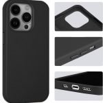 Apple iPhone 14 Pro Max PU Leer Magsafe Zwart Hoesje