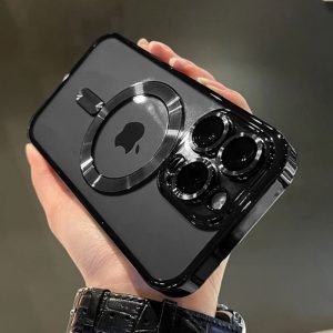 Apple iPhone12 Pro Max Camerabescherming Magsafe Zwart Hoesje