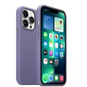 Apple iPhone 12 Pro Max PU Leer Magsafe Elegant Paars Hoesje