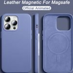 Apple iPhone 12 Pro Max PU Leer Magsafe Blauweregen Hoesje