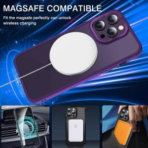 APPLE iPhone 14 Pro Max Ring Magsafe Donker Paars Hoesje