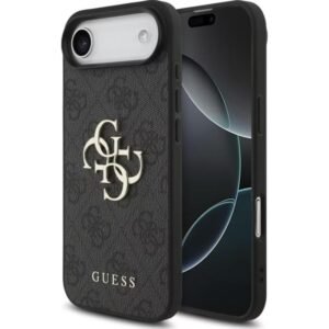 Guess Metal Logo Hoesje Voor iPhone 17 Air Zwart