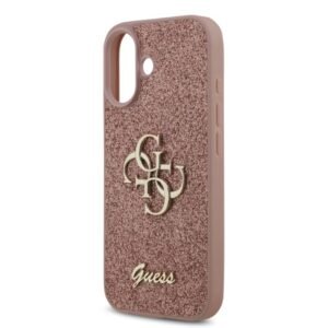 Guess Hoesje PU Glitter Voor iPhone 17 Roze